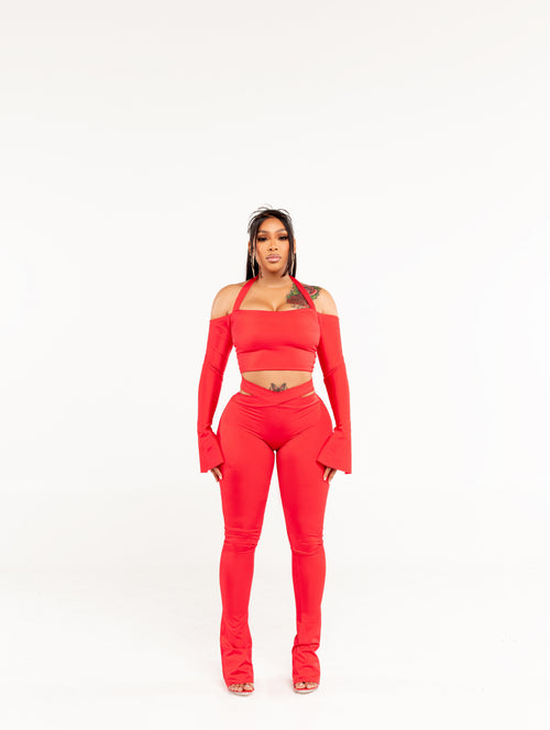 Forever Halter Set Red