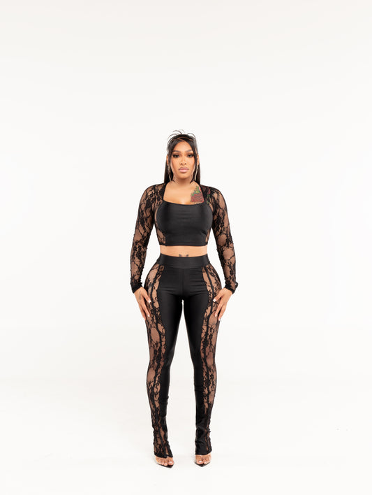 Love Me Lace Set Black